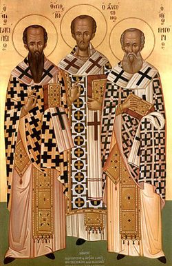 Три Святителя: Василий Великий, Григорий Богослов и Иоанн Златоуст